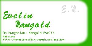 evelin mangold business card